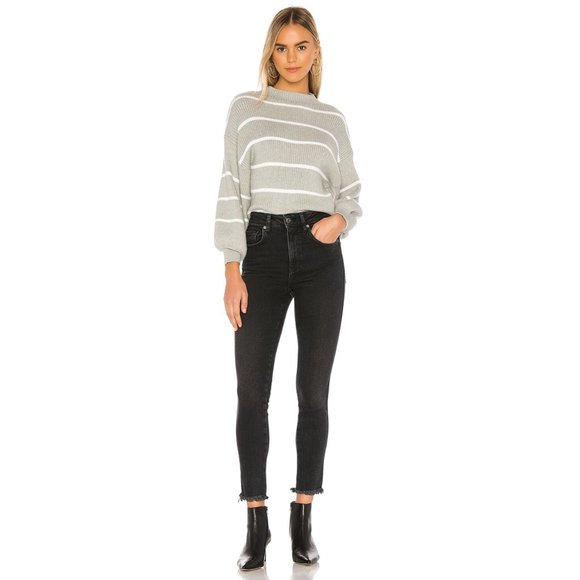 We The Free at Revolve High Rise Raw Hem Jegging in Washed Black - Picture 1 of 13